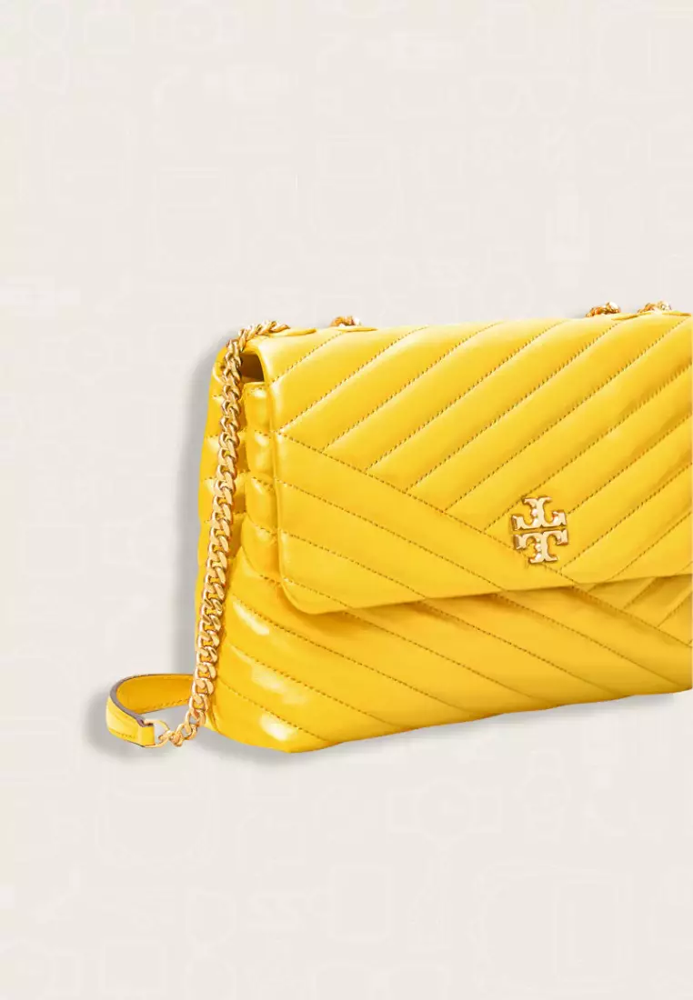 Tory Burch Kira Chevron Convertible Shoulder Bag Goldfinch