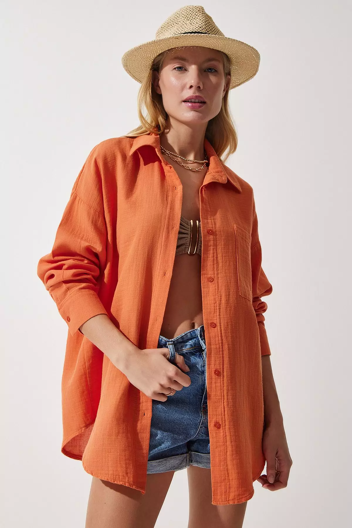 Cotton Oversized Woven Shirt