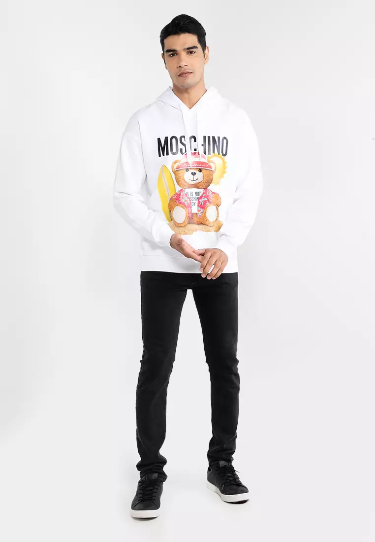 Moschino neon discount stretch jersey hoodie