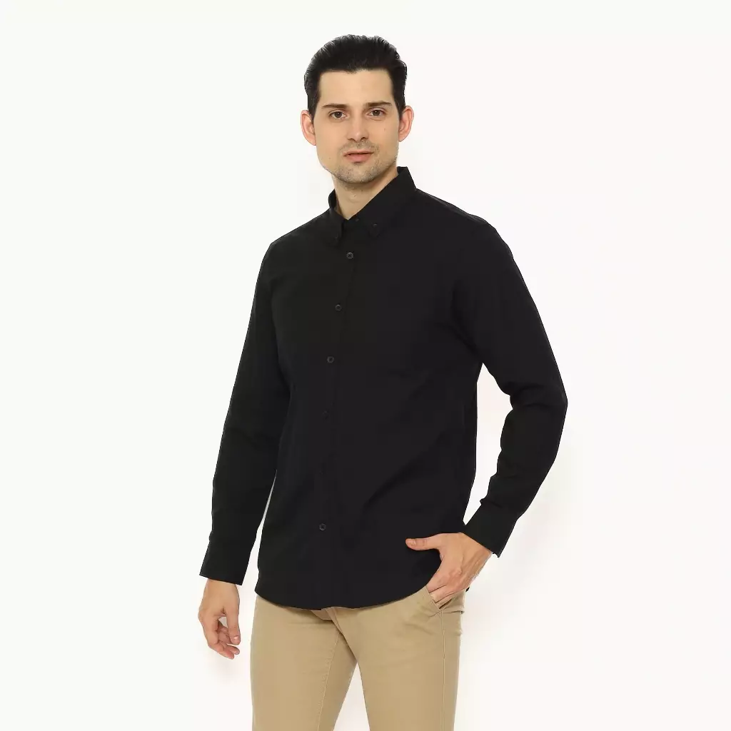 AMK Kemeja Pria Lengan Panjang SHS CHIKO L/S Hitam