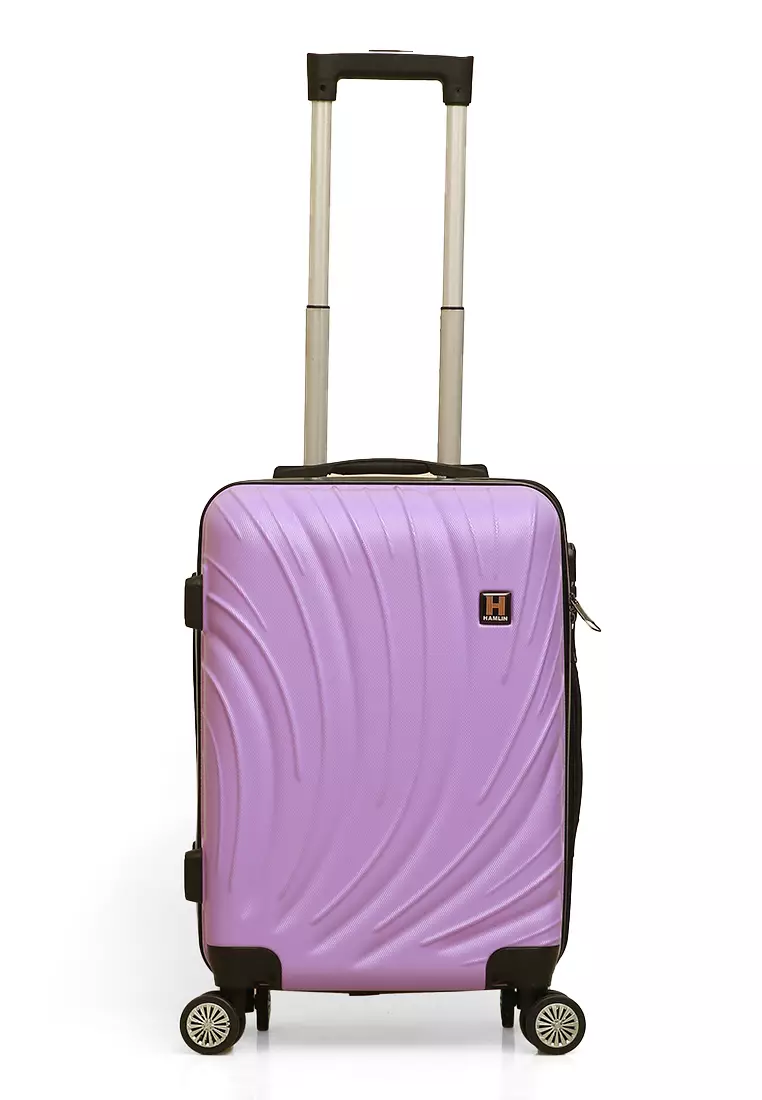 Carlton Tas Koper Unisex Size 20 Inch Travel Luggage Large Compartment Material Fiber ABS ORIGINAL - Purple