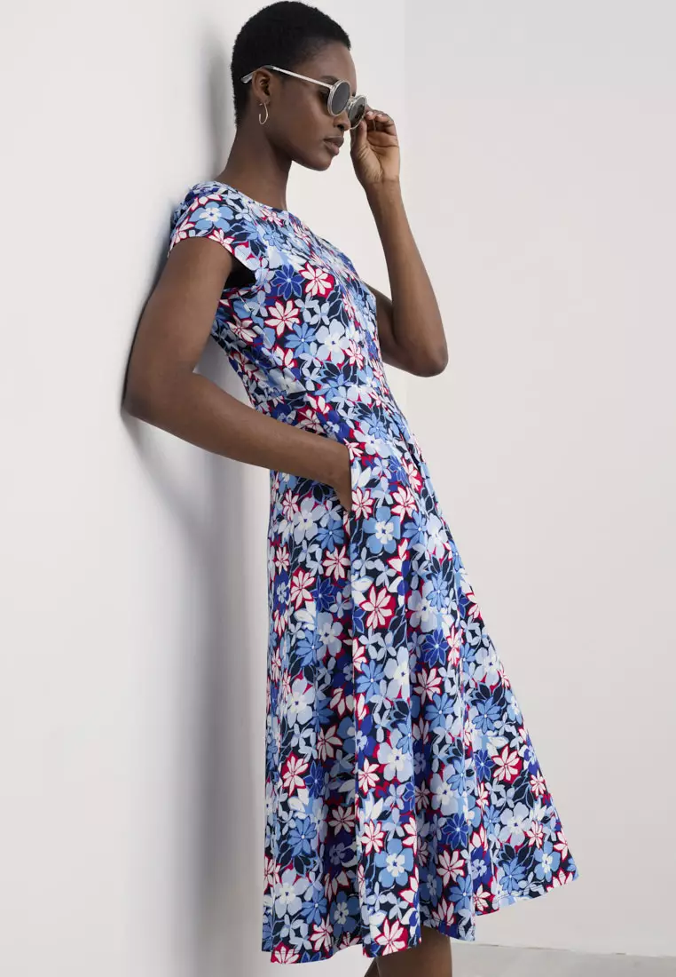 Seasalt Cornwall Blue Wild Bouquet Dress