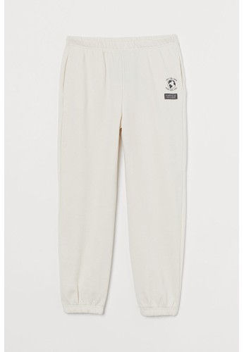 H&M white Joggers 94724AAC36579DGS_1