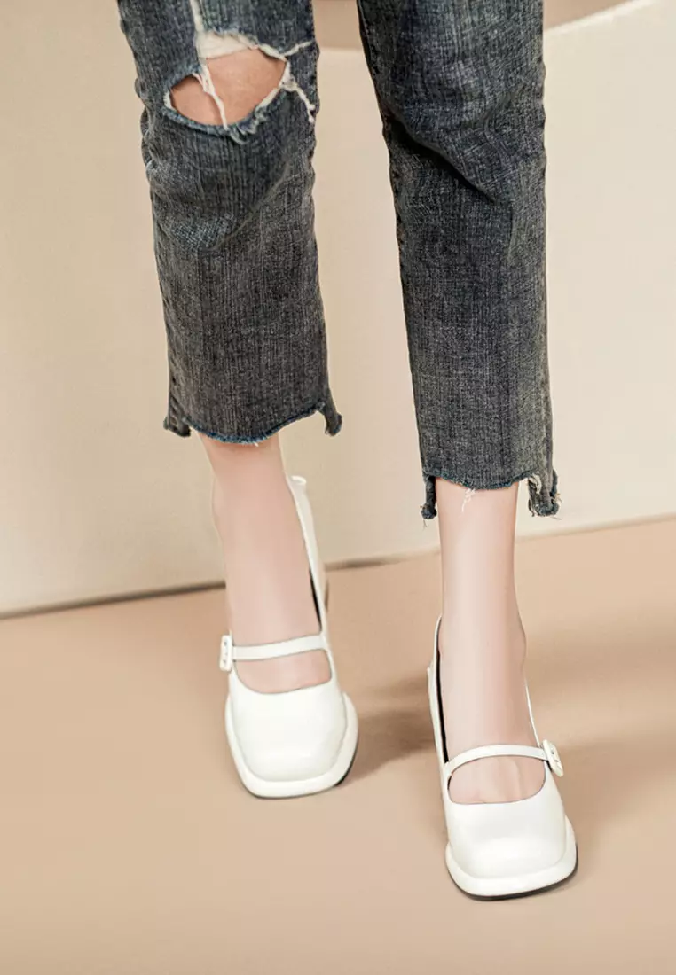 7CM Girly Patent Leather Mary Jane Shoes TE876-8