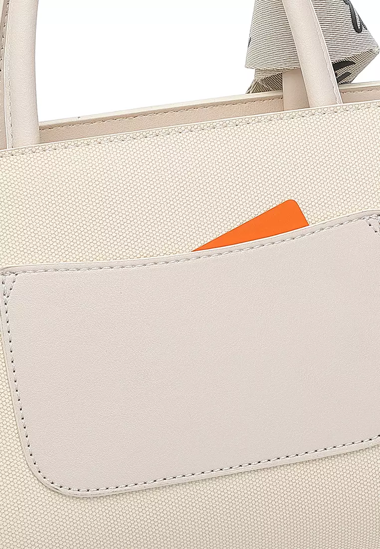 Women's Top Handle Bag / Sling Bag / Crossbody Bag / Shoulder Bag (Tas Tangan / Tas Selempang / Tas Bahu) - Krem