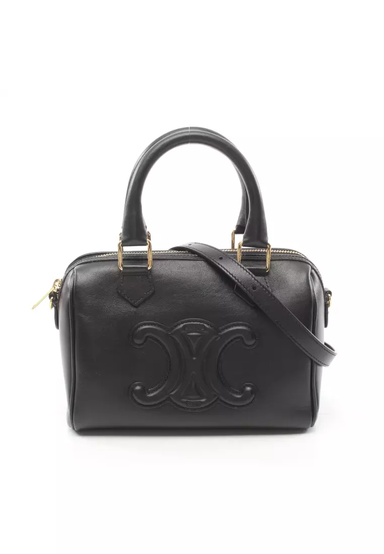 Buy Celine Pre loved Celine Small boston Cuill Triomphe Handbag