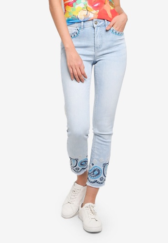 discount 86% Mango capri jeans Blue 40                  EU WOMEN FASHION Jeans Capri jeans Embroidery 