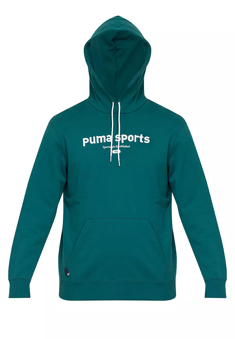 Puma green hoodie sports direct deals
