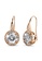 Krystal Couture gold KRYSTAL COUTURE Halo Hook Back Earrings Embellished with Swarovski® crystals-Rose Gold/Clear 99BA6ACBD2C778GS_1