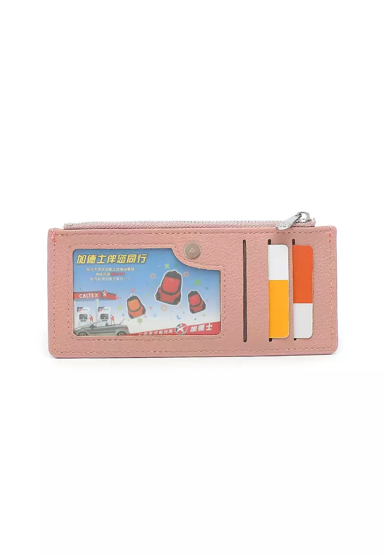 2 In 1 Long Purser with Coin Purse - Pink