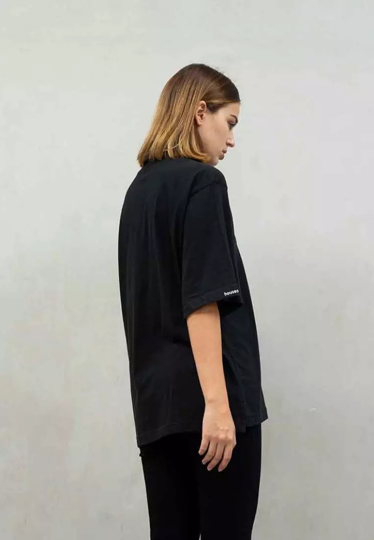 kaos oversized HITAM polos unisex oversize shirt houseofcuff