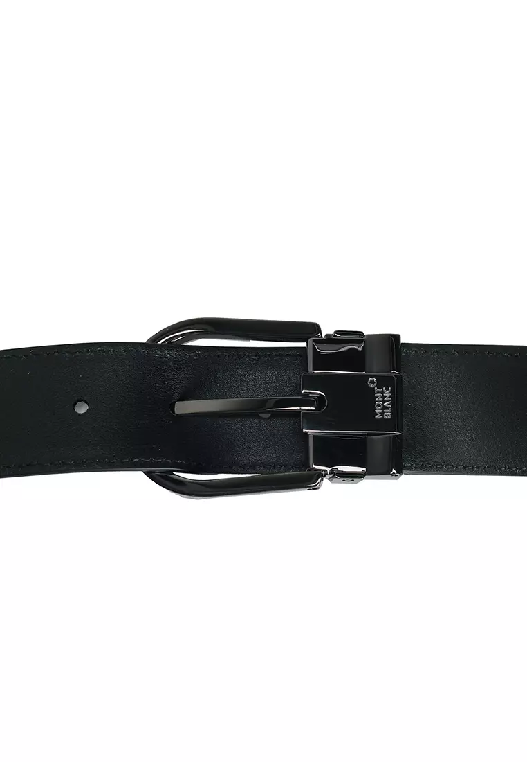 Horseshoe Buckle Leather Belt 35mm (tr)