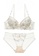 ZITIQUE white French Adjustable Embroidered Floral Lace Bra Set-White 4CB2EUSACA232DGS_1