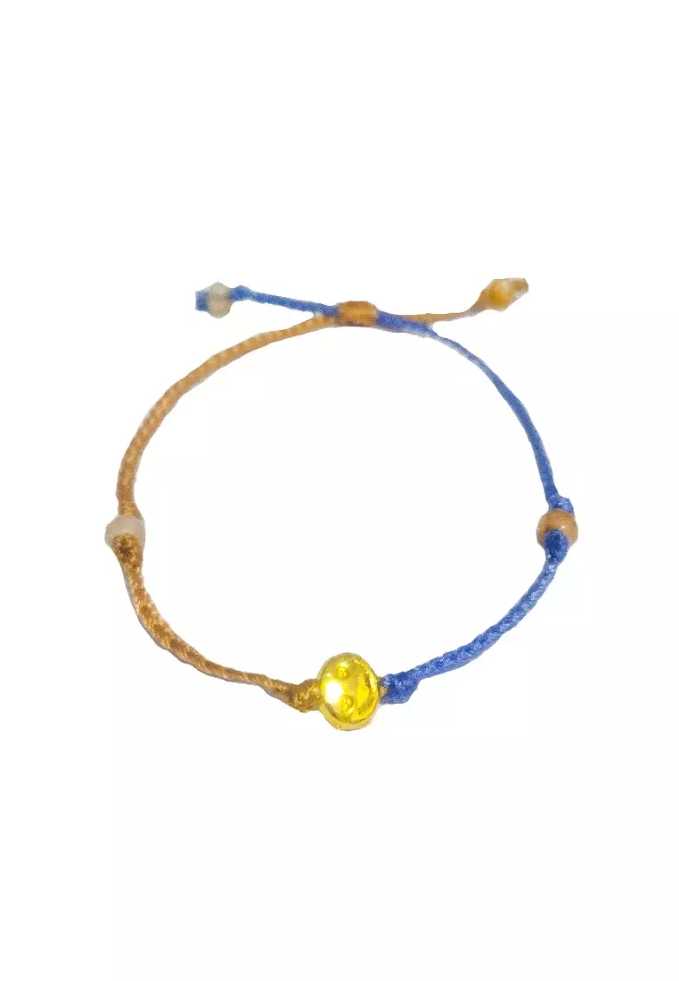 Jual Stardust Jewelry Smiley 18k Gold Plated Charm Bracelet Gelang