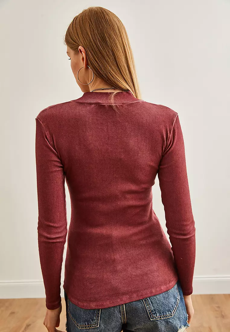 Striped Zippered High Top