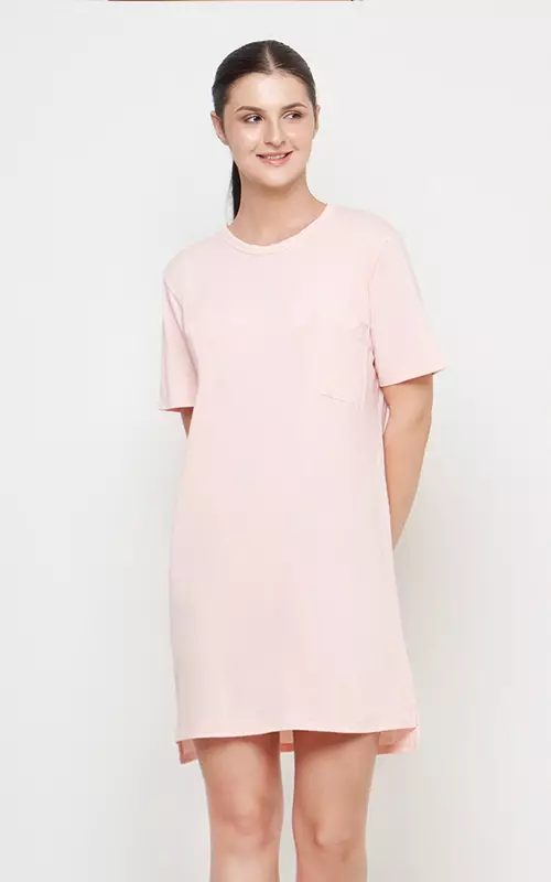 Classic Comfort Dress N30-NE3059 - Salmon Light Pink