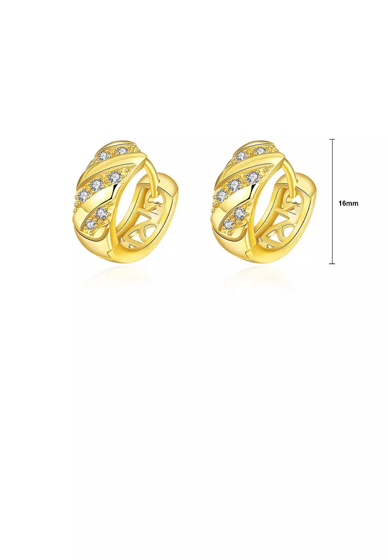 Gold earrings simple store