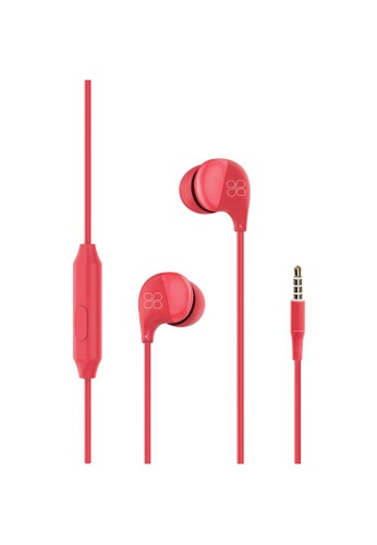 Promate red Comet HD Stereo In-Ear Wired Earphone with Microphone 5FFAEES89877A1GS_1