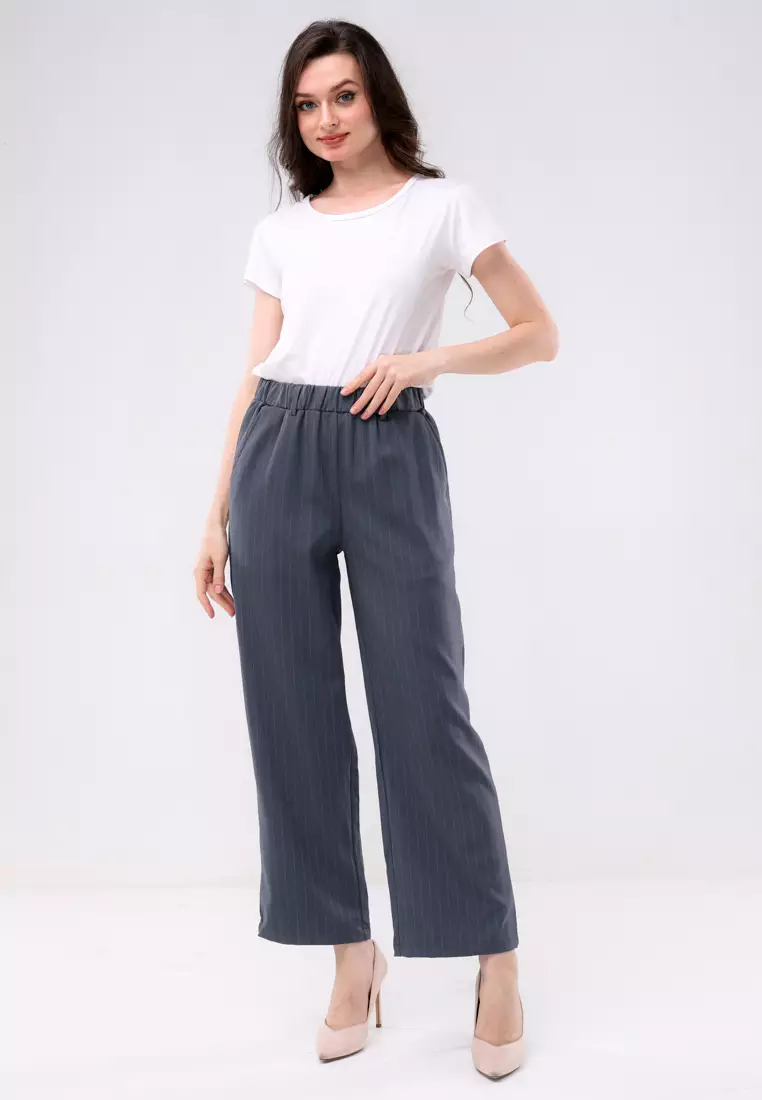 Colored Wide Leg Pants Ladies