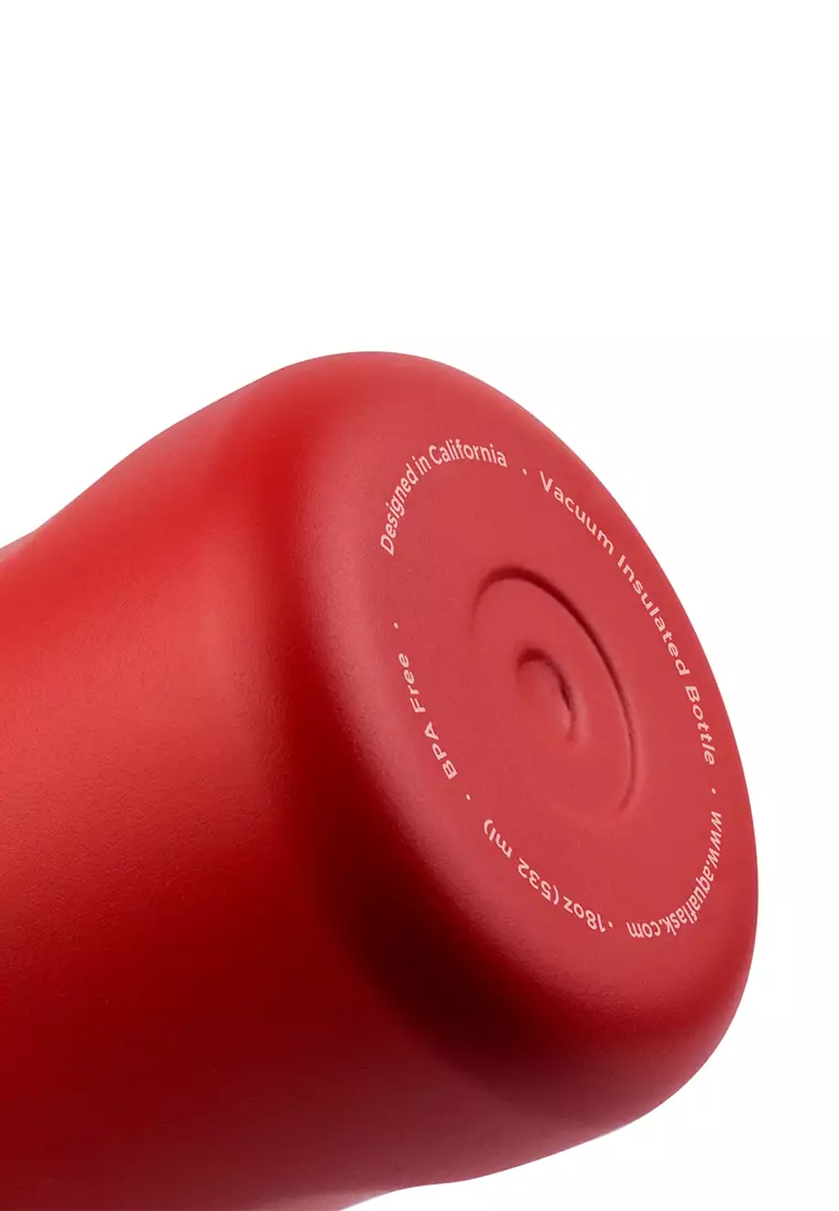 18oz Cherry Red New Sports Lid Bottle Wide Mouth Vacuum Insulated Stainless Steel Drinking Water Bottle