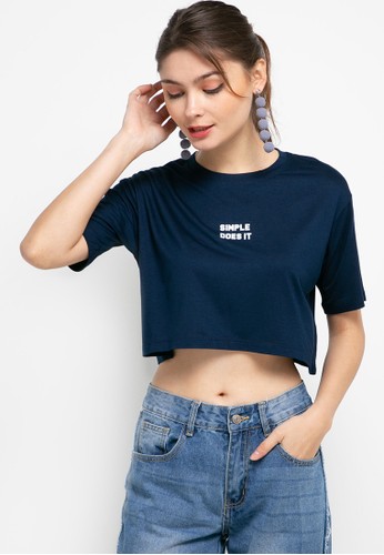 Jual Third Day Olc Crop Top Loose Simple Does It Original Zalora