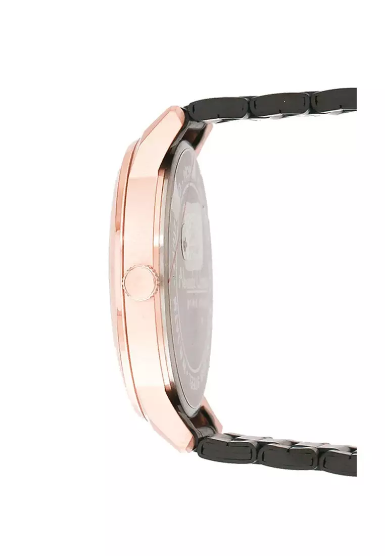 Alexandre Christie Jam Tangan Pria - Black Rosegold - Stainless Steel - 1030 MDBBRBA