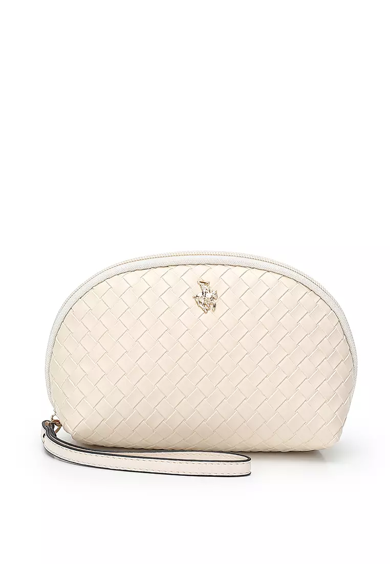 White pouch shop clutch bag