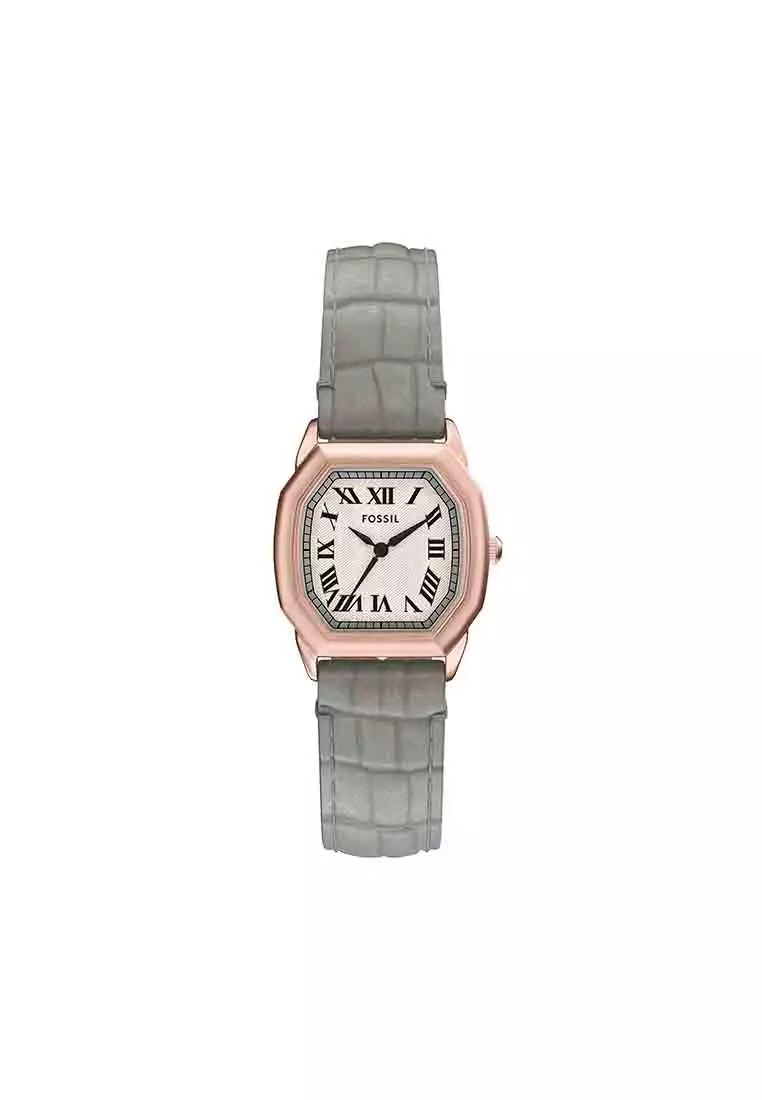 Harlow Gray Leather Watch Es5435