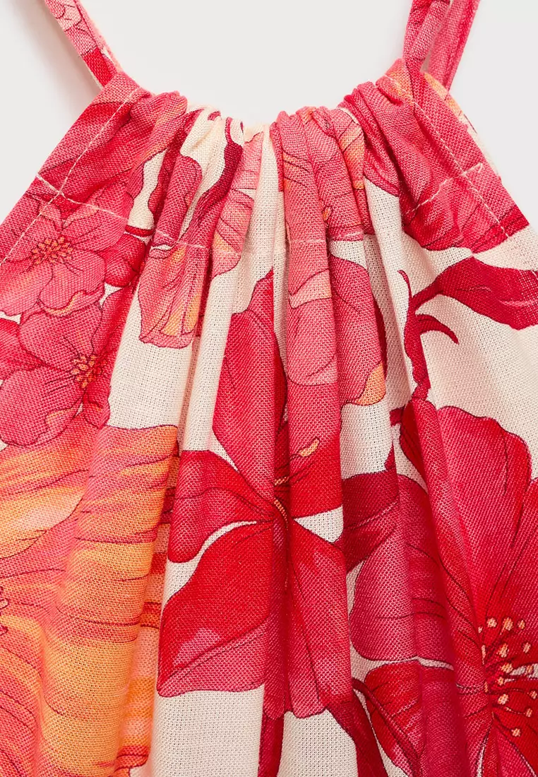 Flower Dress With Openings