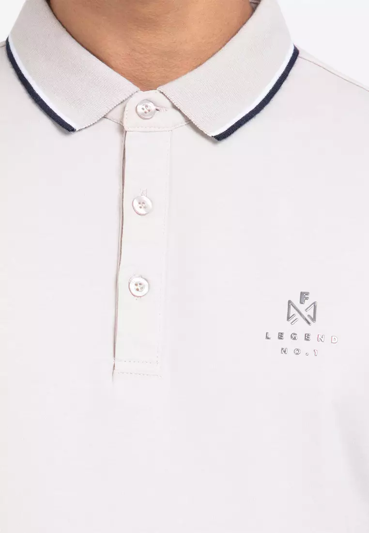 Forest Premium Weight Cotton Polo Tee 220gsm Interlock Knitted Polo T Shirt | Baju T Shirt Lelaki - 23761-15Beige