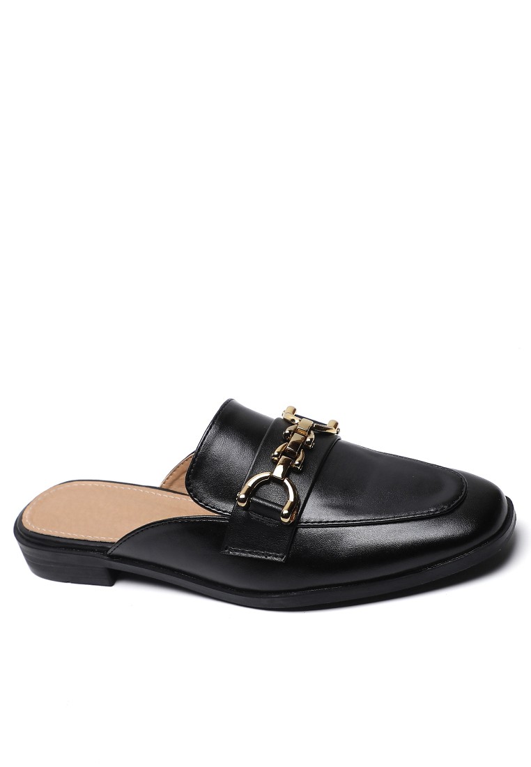 Horsebit Synthetic Leather Mules WW340-8