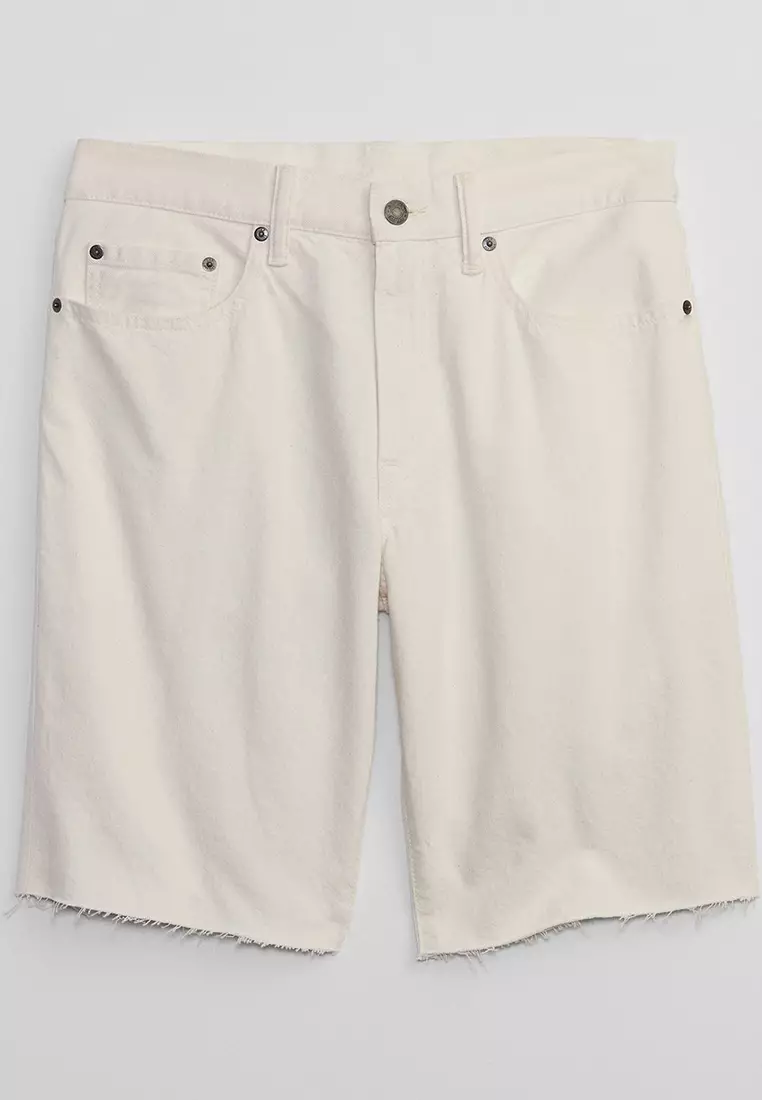 10" Straight Denim Shorts With Washwell