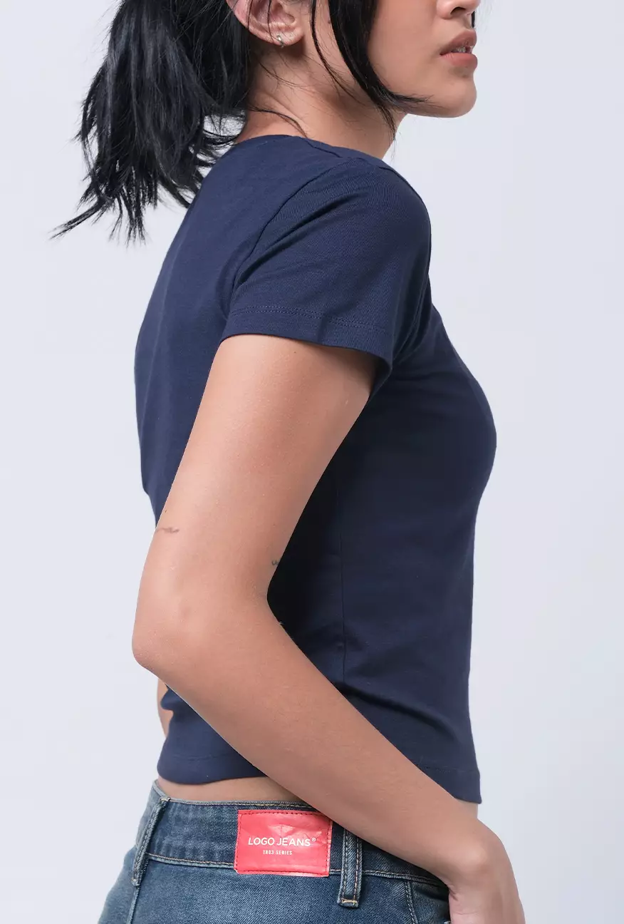 Kaos Wanita Seona Navy