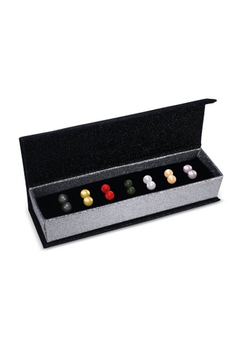 Her Jewellery multi 7 Days Colourful Pearl Earrings Set - Made with Swarovski Crystals F3D91AC8C2B30BGS_1