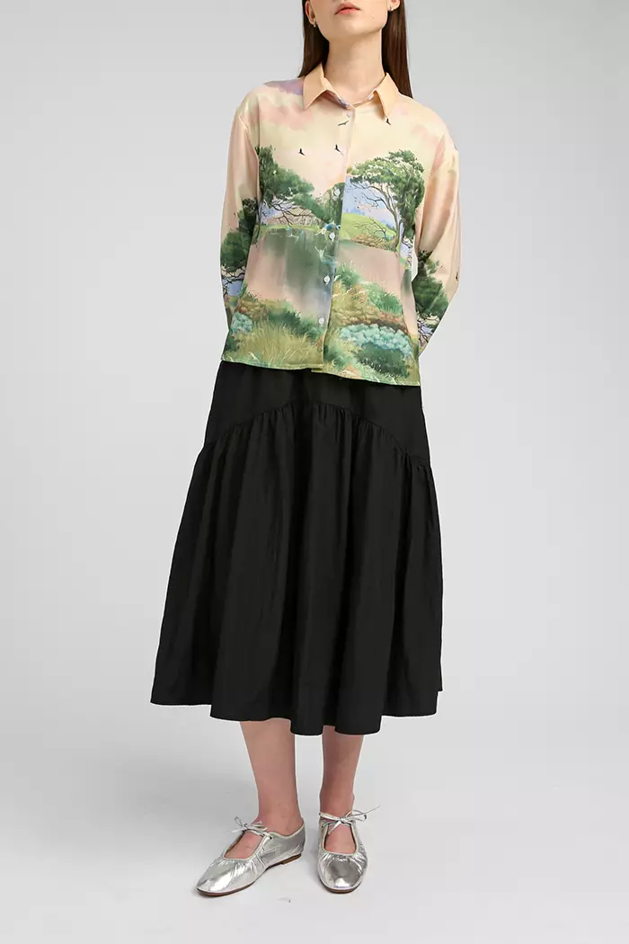 COTTONINK - Atasan Kemeja Wanita Peach Home Belzer #CottoninkXAlvinxki