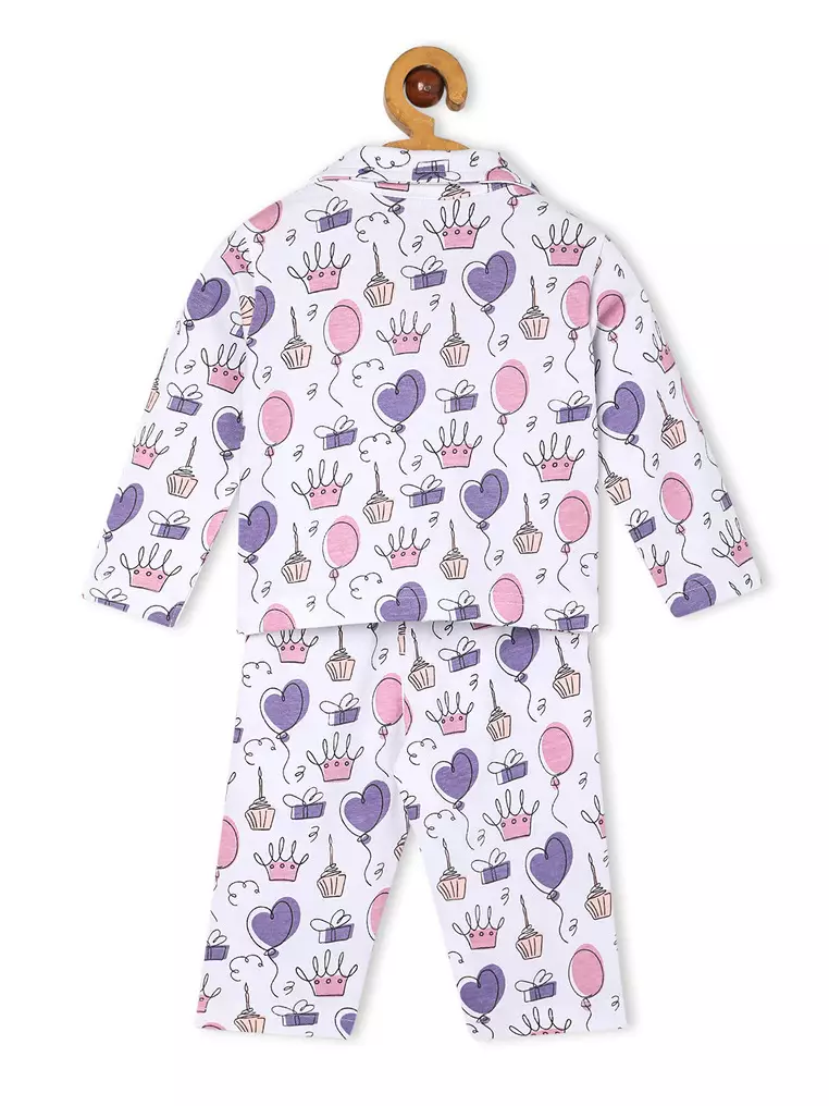 Baby and Kids Pajama Nightsuit Set- Princess Party