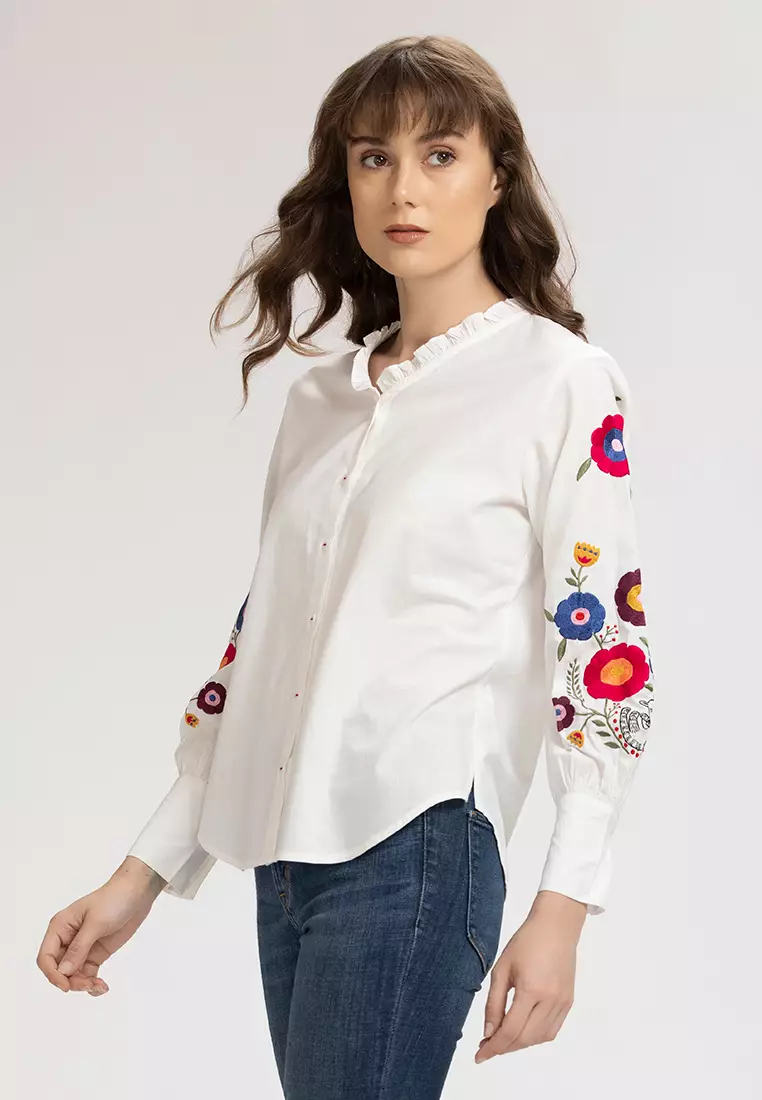 White smart casual shirt hotsell