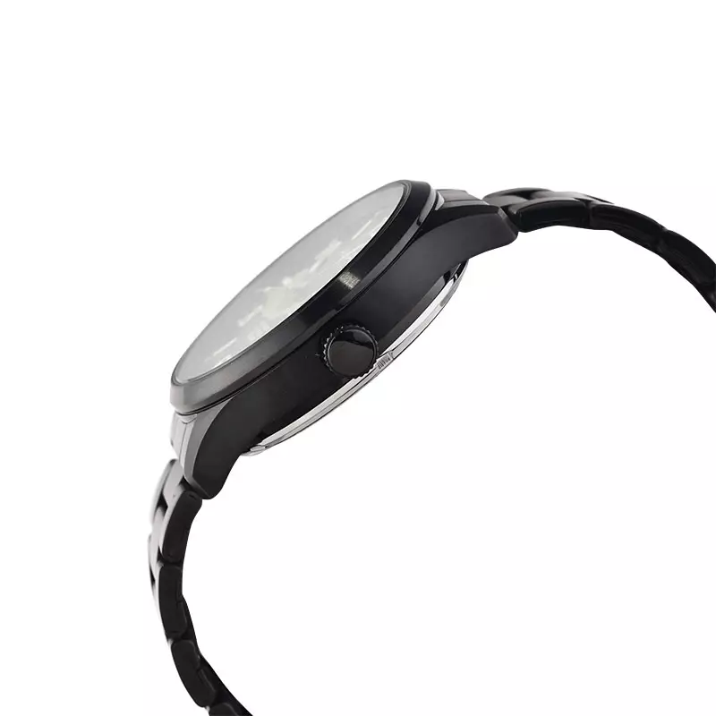 Jam Tangan Pria Alba Mechanical AL4313X1 Automatic Men Green Camouflage Dial Black Stainless Steel Strap