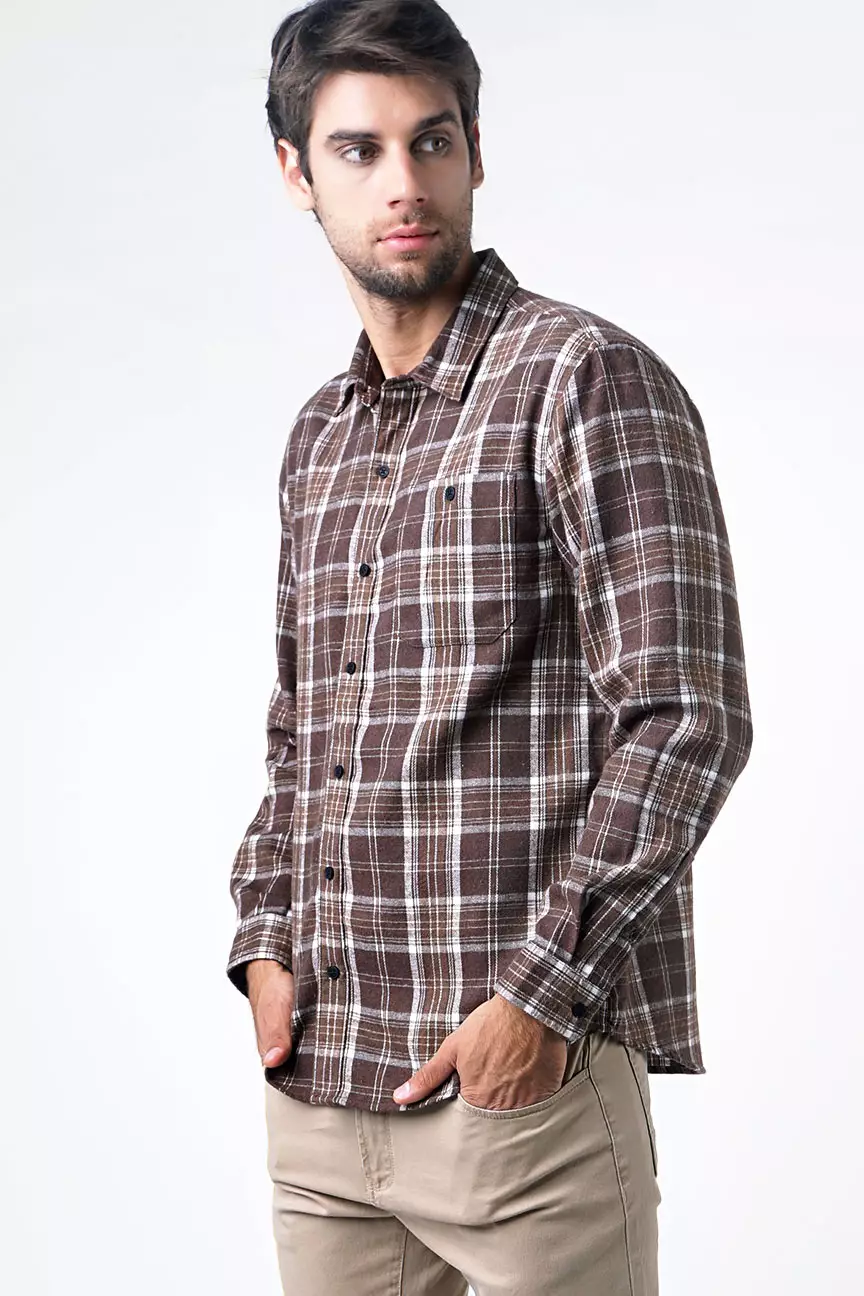 Kemeja Flanel Pria Piggy