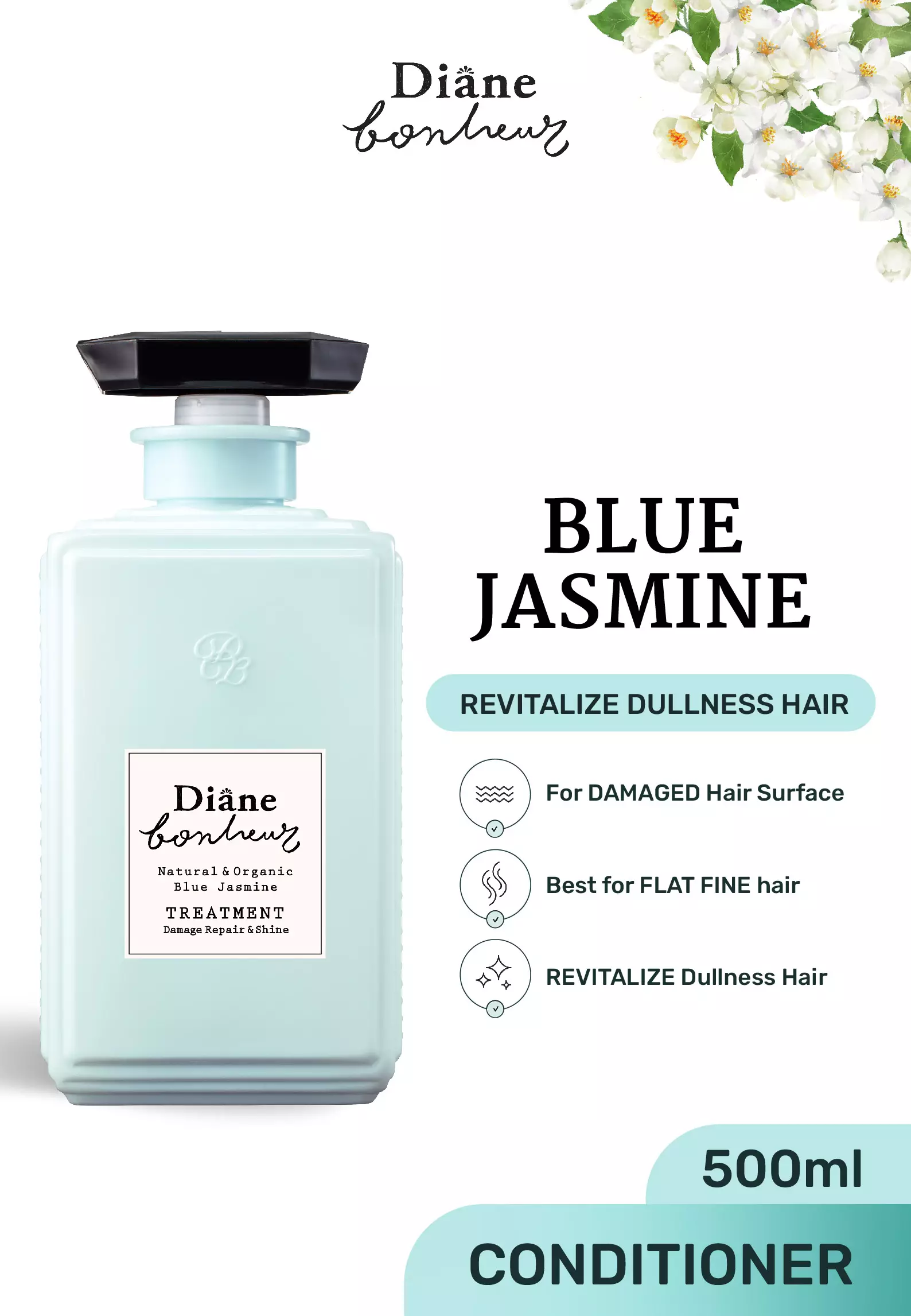 Diane Bonheur Blue Jasmine Treatment (Conditioner) 500 ML (Made in Japan)