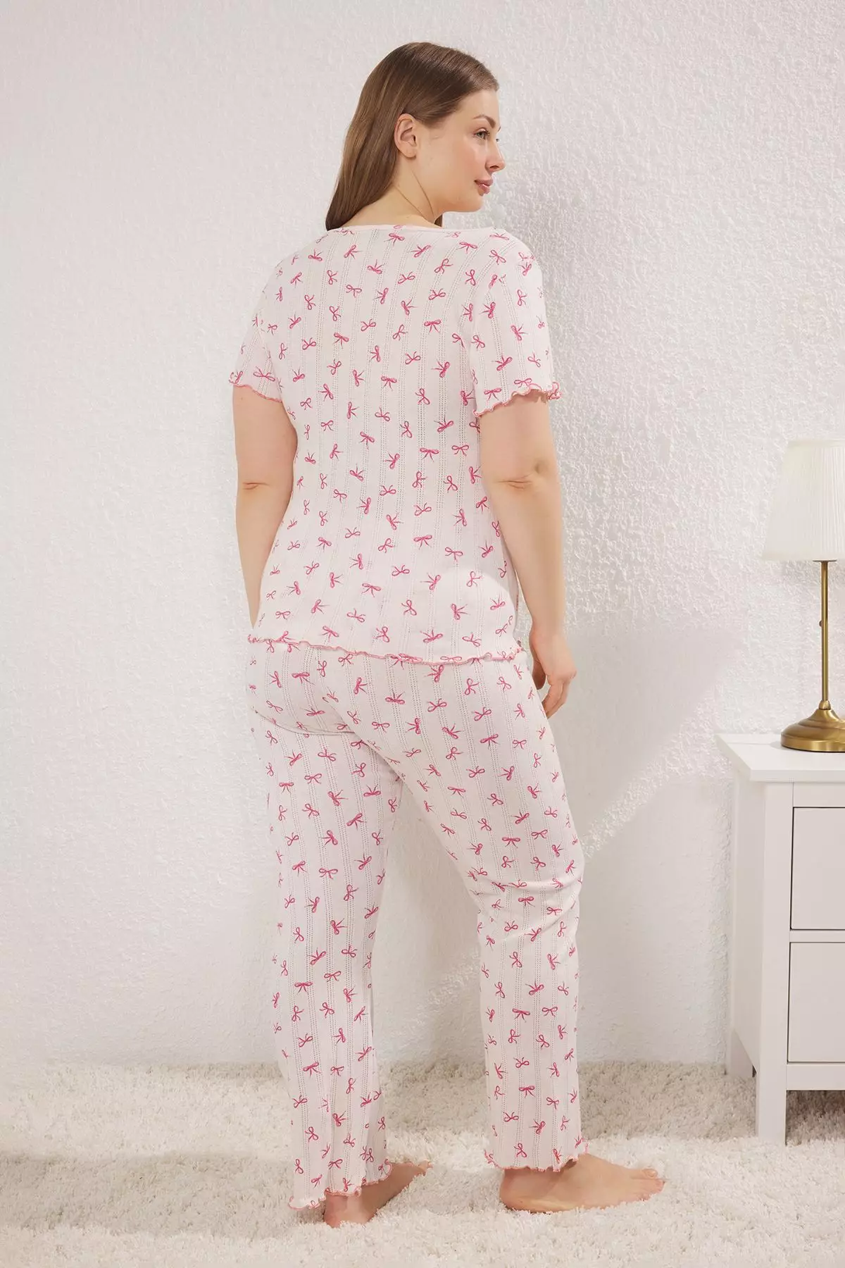 Ribbon print Pyjamas Set