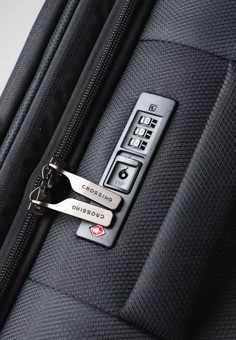 Crossing RECO Recycled Lightweight Soft Case Large Luggage T30 - Black