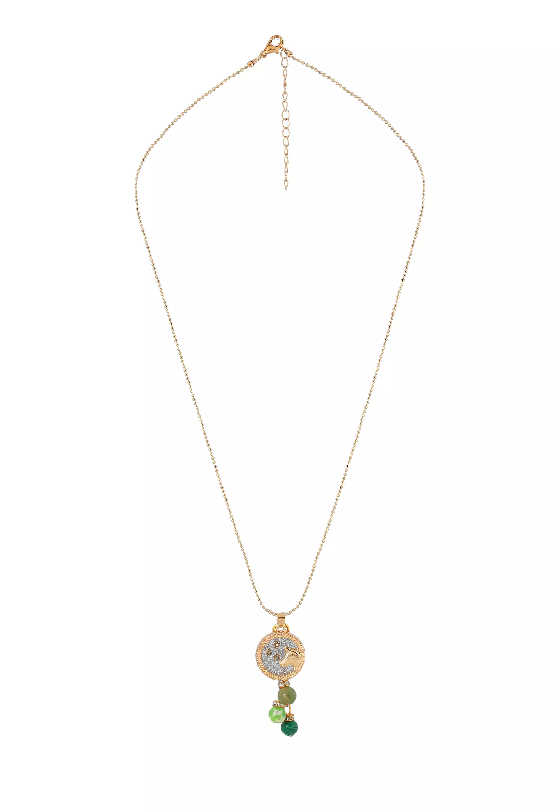 Taurus with Malachite, Moss Agate, Green Garnet