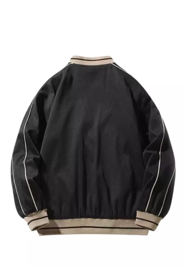 Jaket Varsity Black