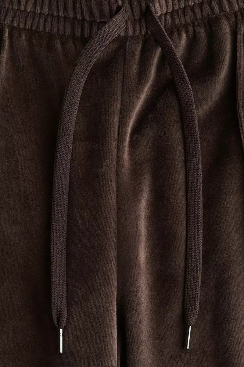 Wide velour joggers