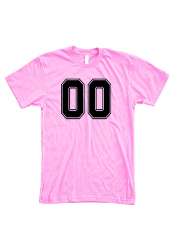 MRL Prints pink Number Shirt 00 T-Shirt Customized Jersey C625AAA026017CGS_1