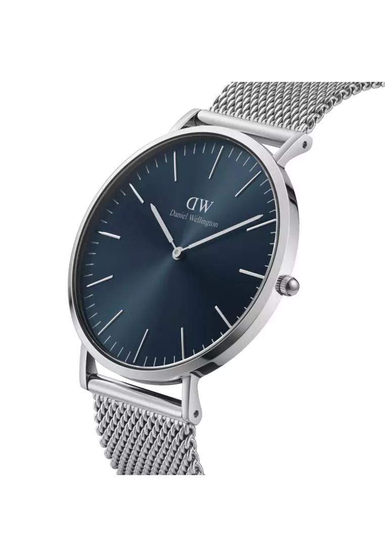 Classic 40mm Sterling Silver Arctic Dial - Classic Revival 潮酷流金男士腕錶 - 男表 - DW 丹尼尔惠灵顿