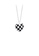 Glamorousky silver 925 Sterling Silver Fashion Romantic Black and White Checkerboard Heart Pendant with Necklace BFF77ACAFFABCDGS_1