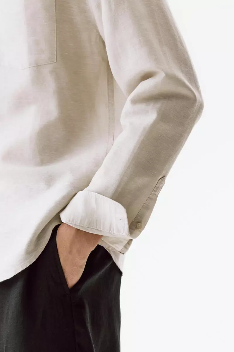 Relaxed Fit Linen-blend shirt