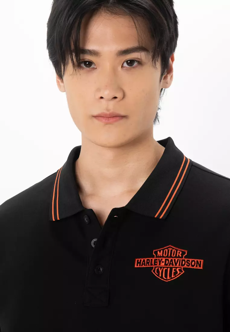 Harley-Davidson®Bar & Shield Solid Pique Polo